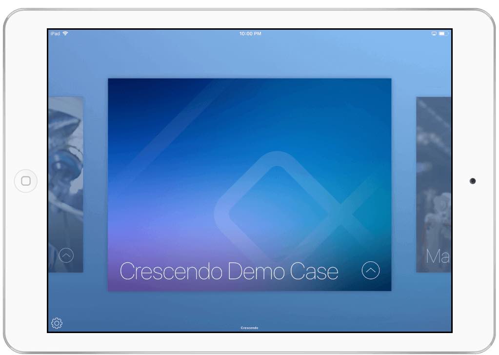 Regular case title Crescendo Case with regular, visible title.