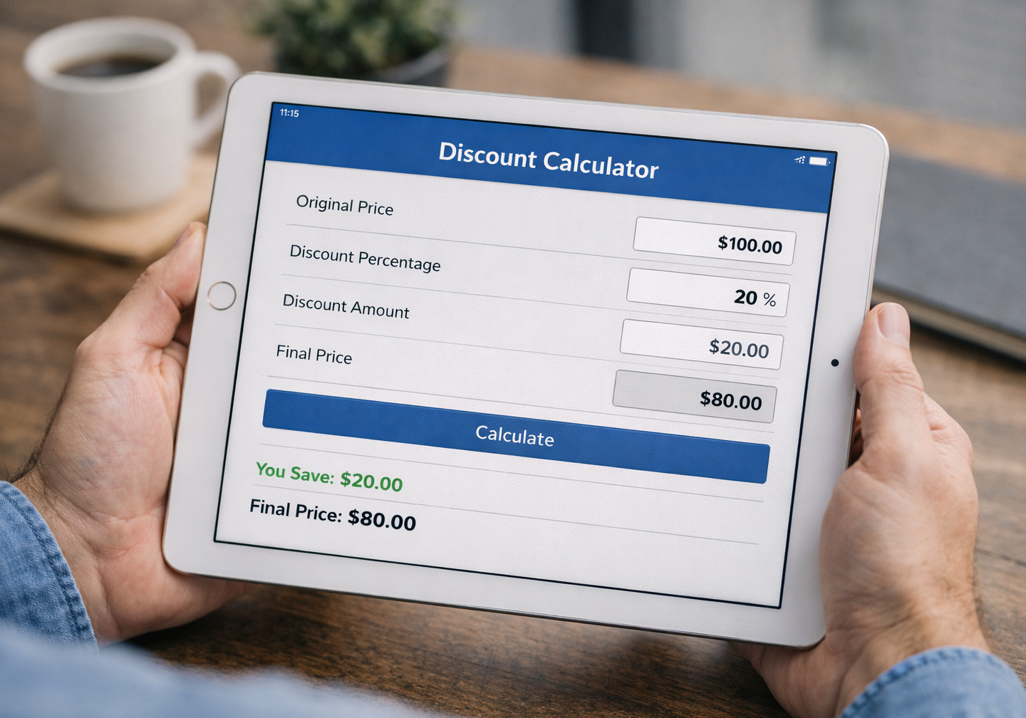Shows iPad with Custom Web functionality extension